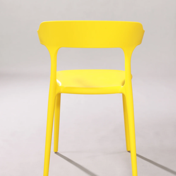 Vision Yellow Plastic Chair Armless for Indoor & Outdoor - Image 4