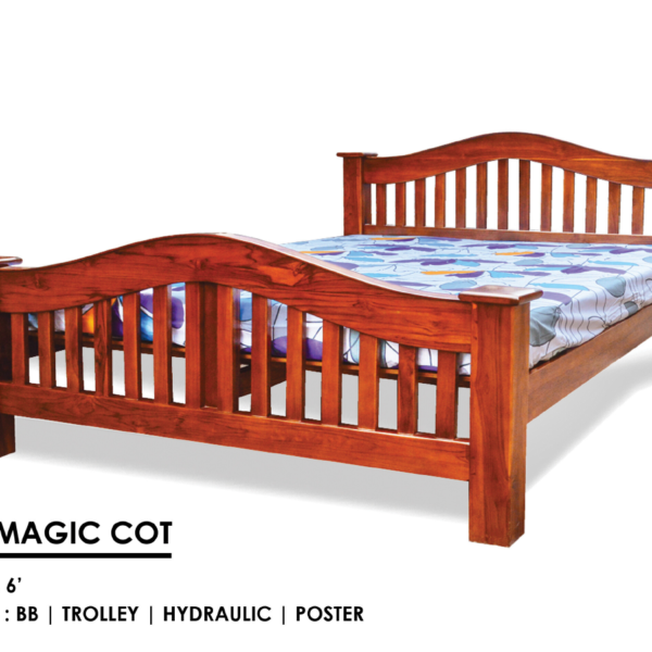 Teak magic cot